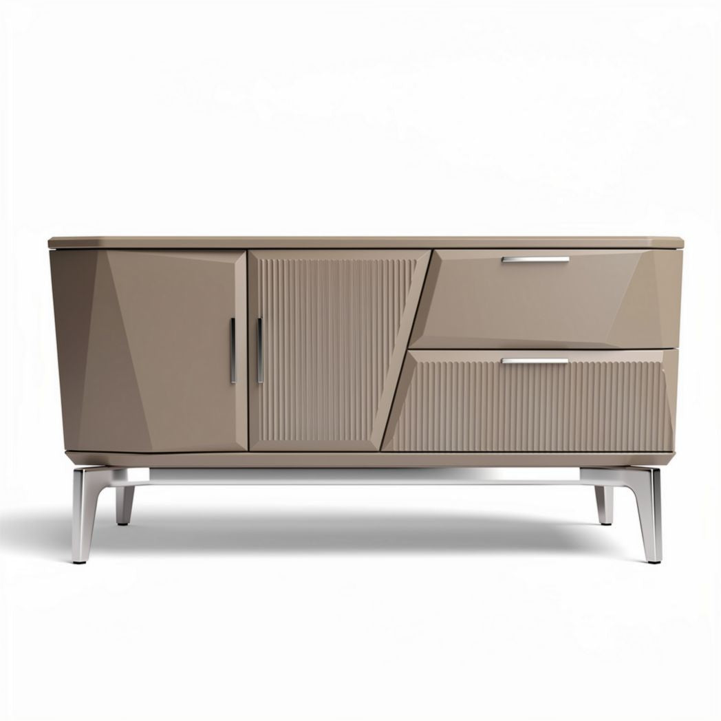 Mueble de televisión de diseño moderno en color beige 120 x 45 x 70cm