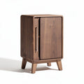 Mueble auxiliar de madera de nogal con una puerta y medidas 50 x 40 x 80cm