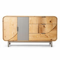 Mueble de almacenamiento de madera de pino en color natural 120 x 50 x 80cm